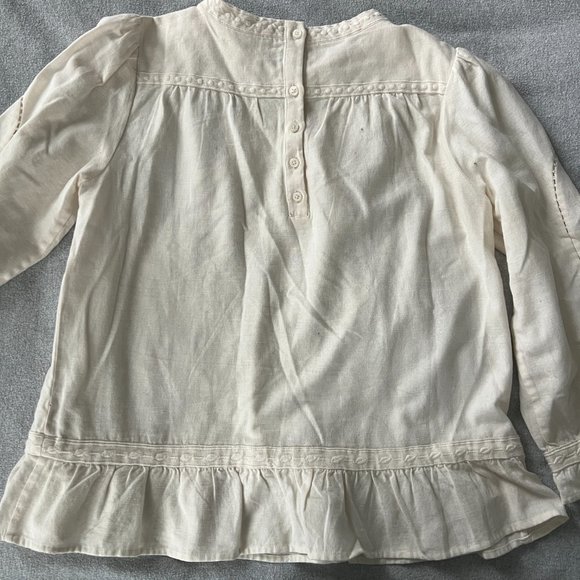 BA&SH White Embroidered Blouse - Picture 7 of 8